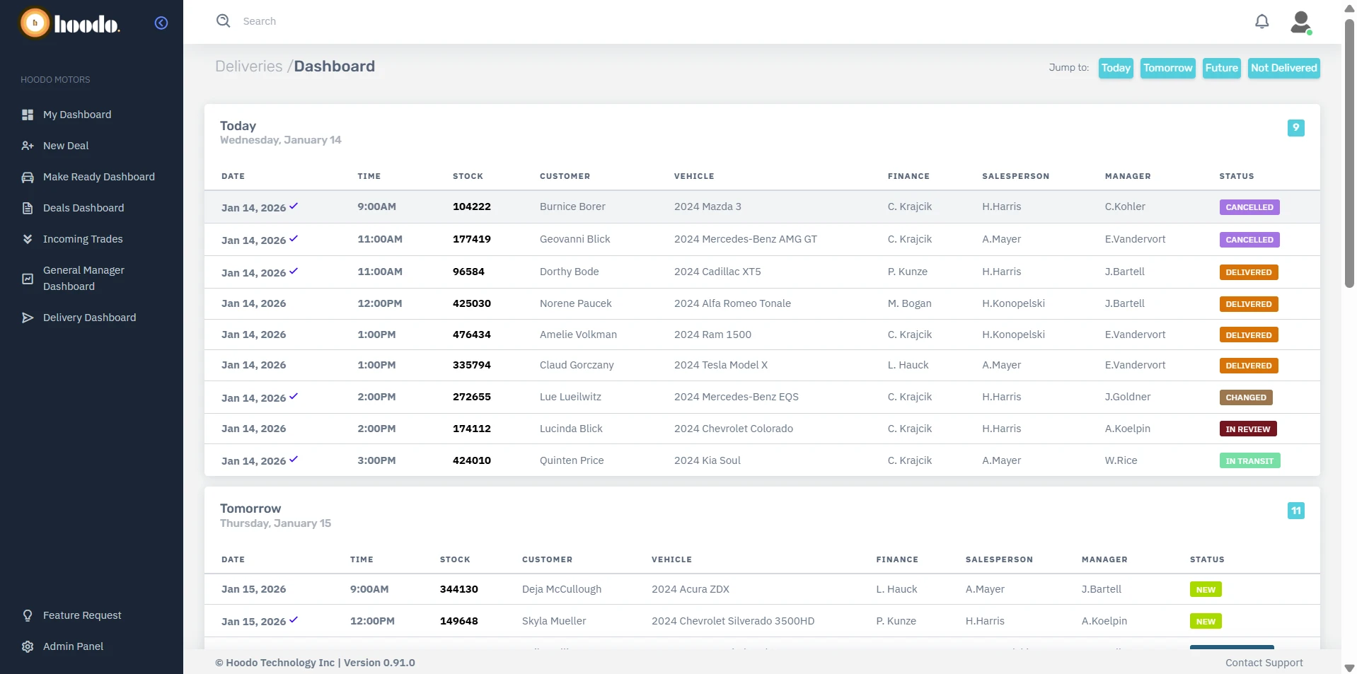 Delivery Readiness & Scheduling